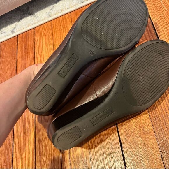 Kelly & Katie Brown Low Wedge Buckle Front Shoes Size 8.5 - Picture 6 of 8